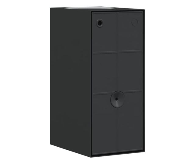 2 db fekete öntött alumínium kültéri falilámpa