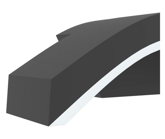 2 db fekete fröccsöntött alumínium kültéri fali LED lámpa