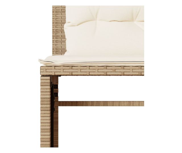 4 részes bézs polyrattan kerti ülőgarnitúra párnákkal