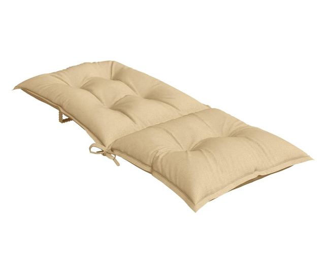 4 db melange bézs szövet magas háttámlájú székpárna 120x50x7 cm