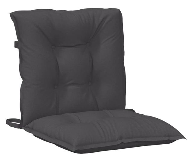 4 db melange antracit szövet háttámlás székpárna 100x50x7 cm