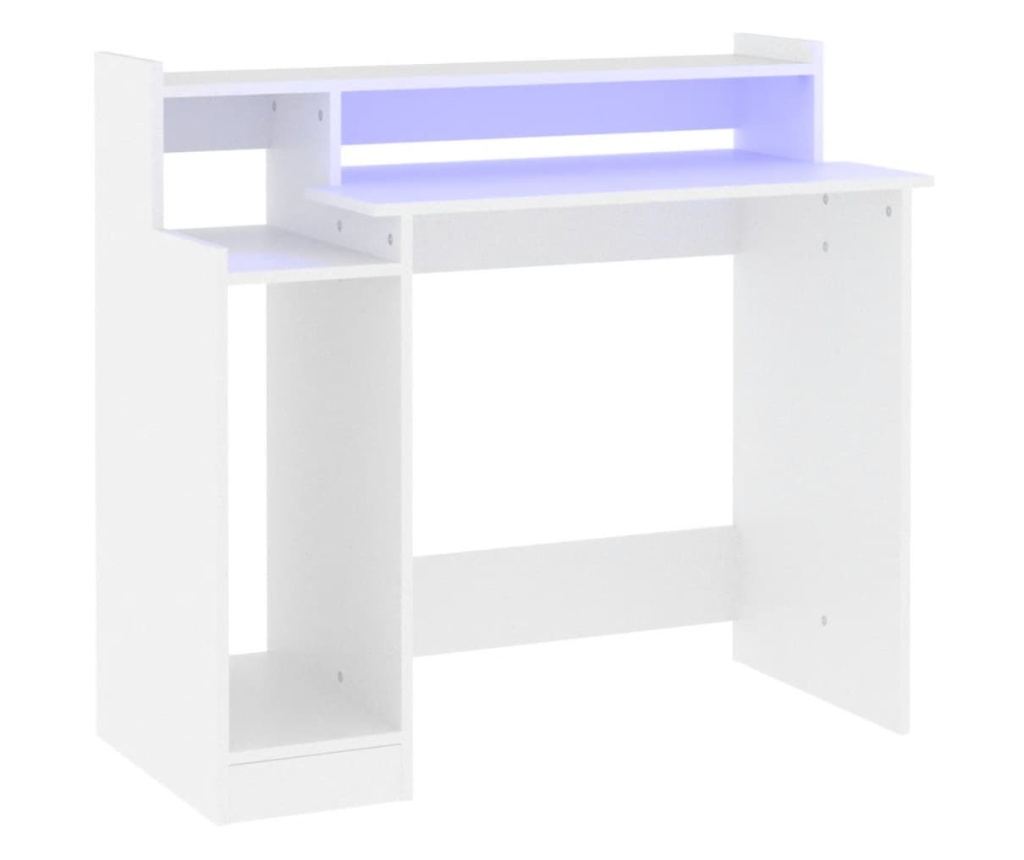 Φωτιστικό Γραφείου LED, Λευκό, 97x90x45 εκ. Σύνθετο Ξύλο - 2