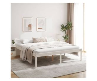 Легло за възрастни бяло 180x200 см Super King Size бор масив