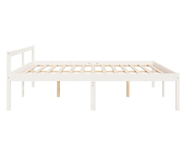 Легло за възрастни бяло 180x200 см Super King Size бор масив