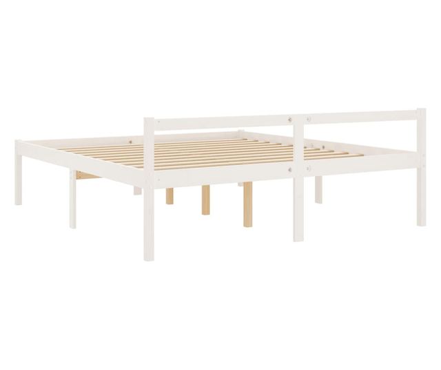 Легло за възрастни бяло 180x200 см Super King Size бор масив