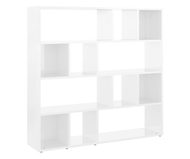 Knyvespolc/Szobaelvlaszt, fehr extrafnyes, 105x24x102 cm