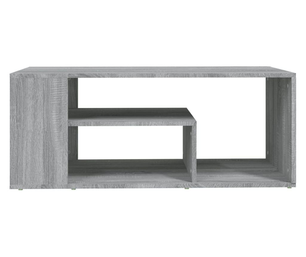 Τραπεζάκι σαλονιού, Sonoma Gray, 100x50x40 εκ., Επεξεργασμένο ξύλο - 3