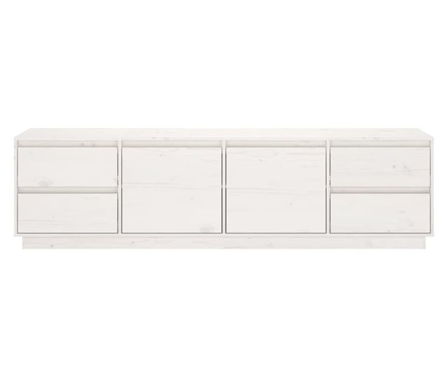 Comodă TV, alb, 176x37x47,5 cm, lemn masiv de pin