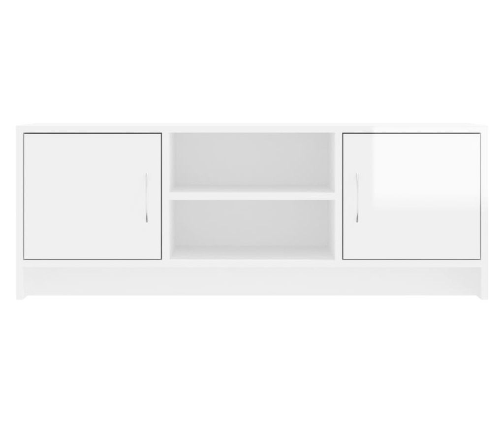 Visokosjajni bijeli TV ormarić, 102x30x37,5 cm, konstruirano drvo - 5