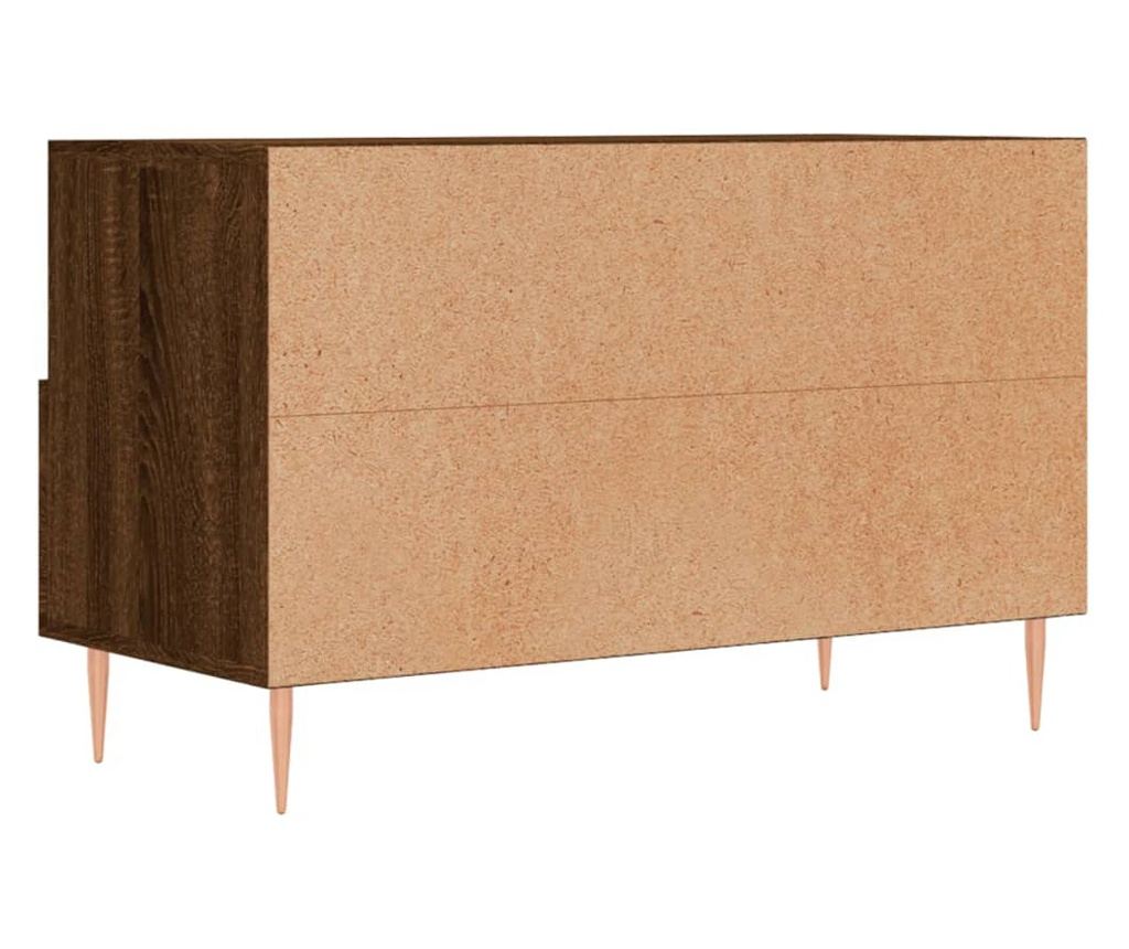 TV komoda, smeđi hrast, 80x36x50 cm, obrađeno drvo - 8