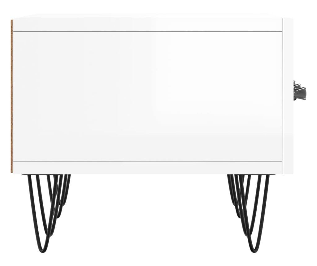 TV komoda, bijela visokog sjaja, 150x36x30 cm, obrađeno drvo - 7