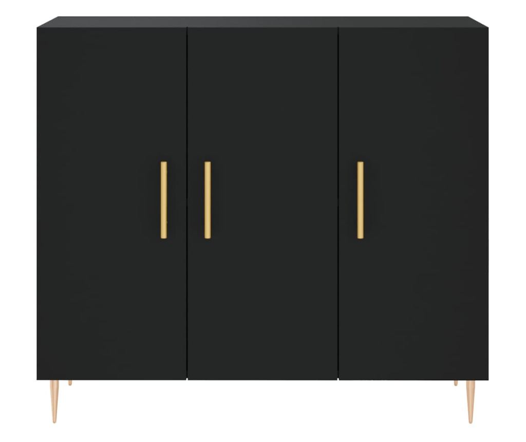 Konzola, crna, 90x34x80 cm, kompozitno drvo - 6