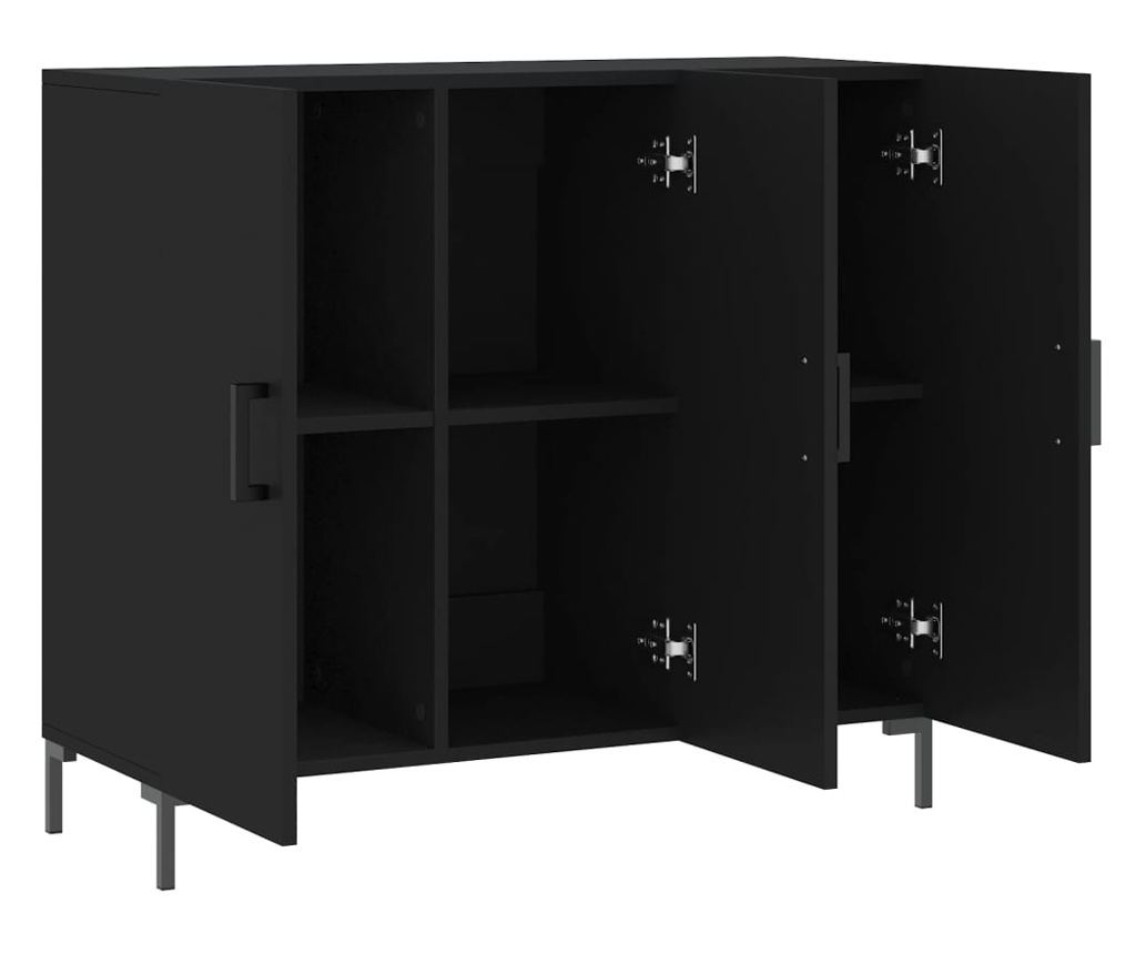 Konzola, crna, 90x34x80 cm, kompozitno drvo - 5