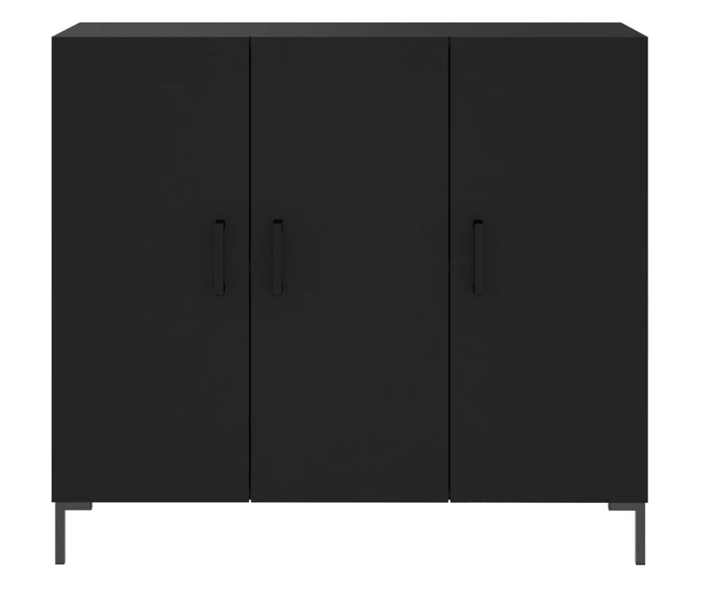 Konzola, crna, 90x34x80 cm, kompozitno drvo - 6