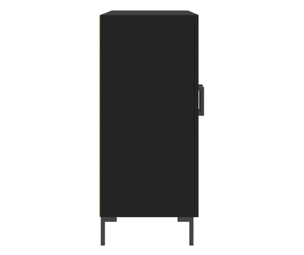 Konzola, crna, 90x34x80 cm, kompozitno drvo - 7