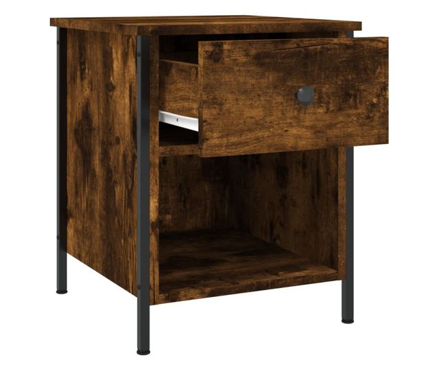 Nightstand, 2 pcs, smoked oak, 40x42x50 cm, composite wood