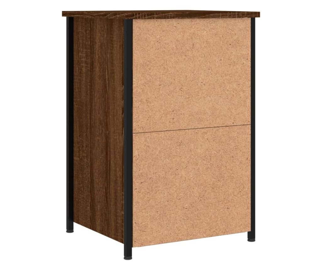 Noćni ormarići, 2 kom, smeđi hrast, 40x36x60 cm, konstruirano drvo - 9