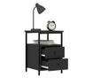 Noćni ormarići, 2 kom., crna, 34x35,5x50 cm, kompozitno drvo thumbnail 4