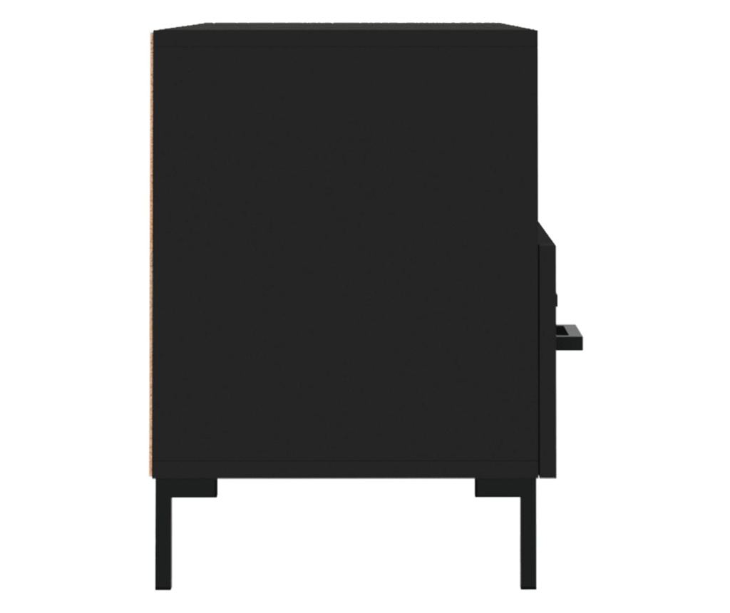 TV komoda, crna, 80x36x50 cm, obrađeno drvo - 7