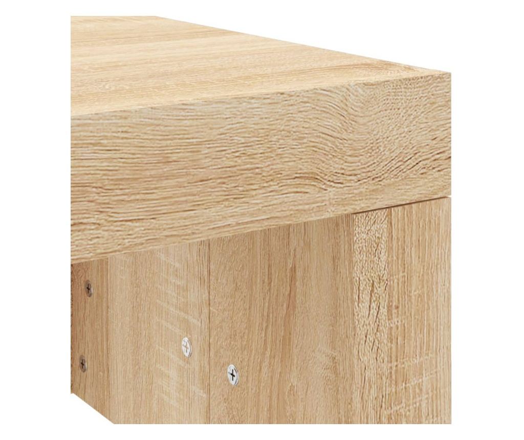 Stolić za kavu, sonoma hrast, 102x50x36 cm, obrađeno drvo - 7