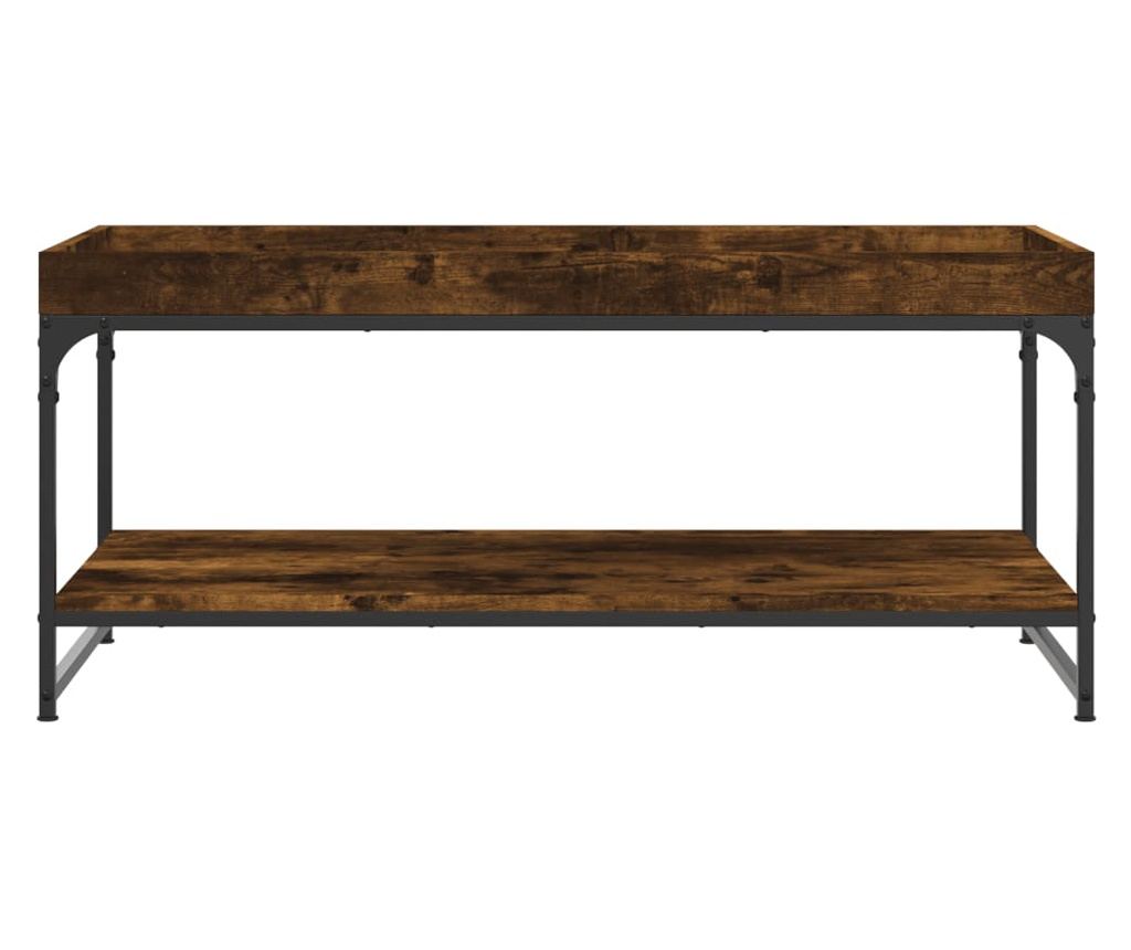 Stolić za kavu, dimljeni hrast, 100x49x45 cm, obrađeno drvo - 4