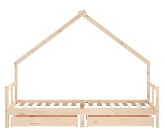 Παιδικό κρεβάτι με συρτάρια, 80x200 εκ., από μασίφ ξύλο πεύκου