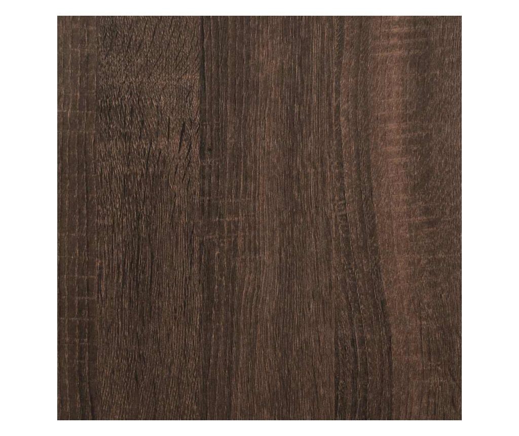 Noćni ormarić Brown Oak 40X34,5X60 Cm (Obrađeno drvo i metal) - 9