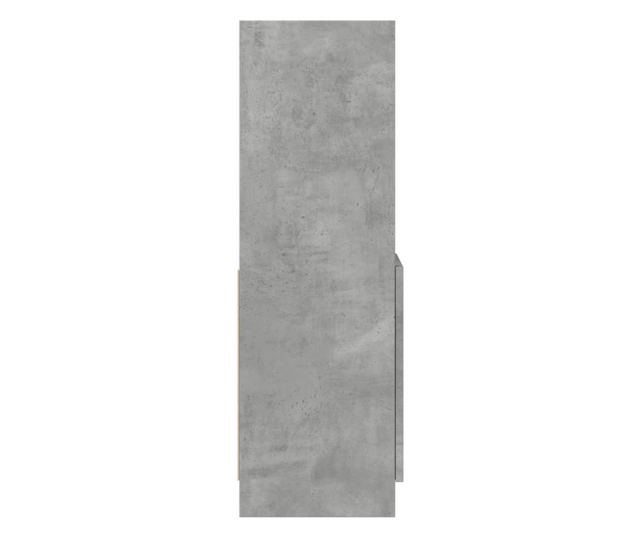 betonszürke szerelt fa magasszekrény 92 x 33 x 100 cm