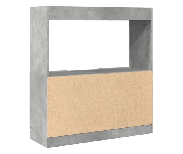 betonszürke szerelt fa magasszekrény 92 x 33 x 100 cm