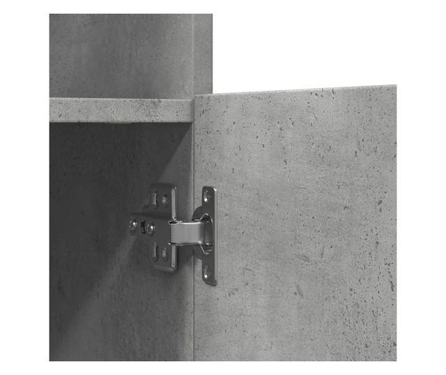 betonszürke szerelt fa magasszekrény 92 x 33 x 100 cm