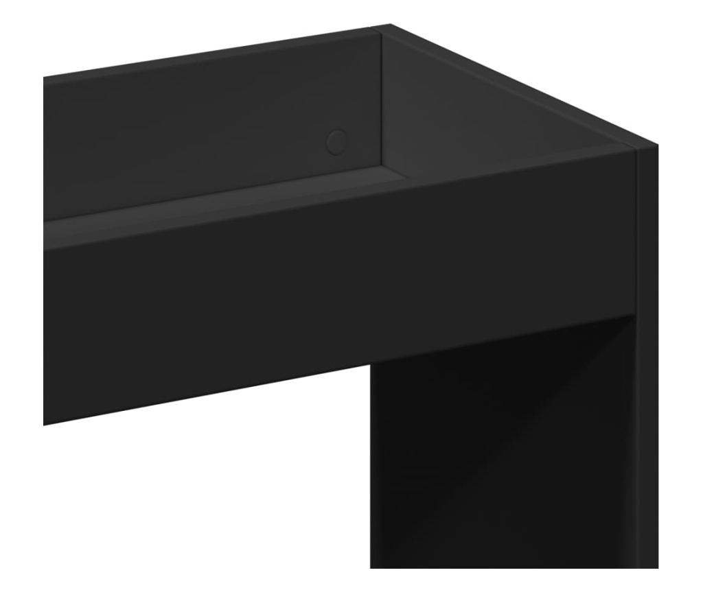 fekete szerelt fa magasszekrény 92 x 33 x 100 cm - 9