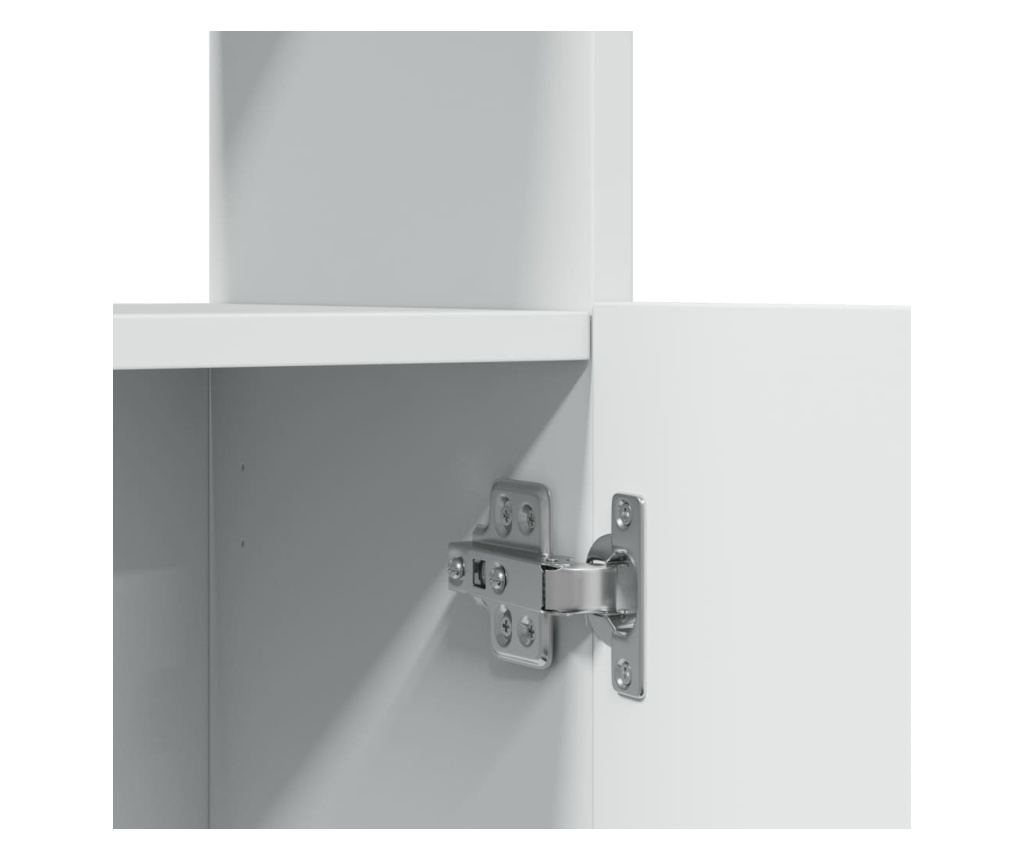 fehér szerelt fa magasszekrény 63 x 33 x 140 cm - 10