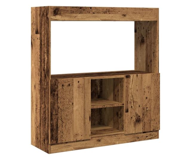 antik fa színű szerelt fa magasszekrény 92 x 33 x 100 cm