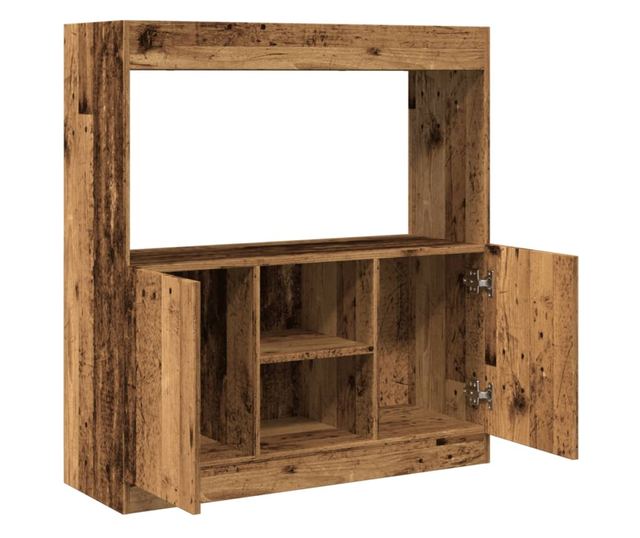 antik fa színű szerelt fa magasszekrény 92 x 33 x 100 cm