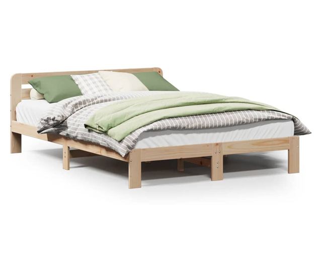 tömör fenyőfa ágy matrac nélkül 150x200 cm