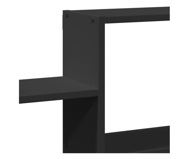fekete szerelt fa fali polc 96 x 18 x 60 cm