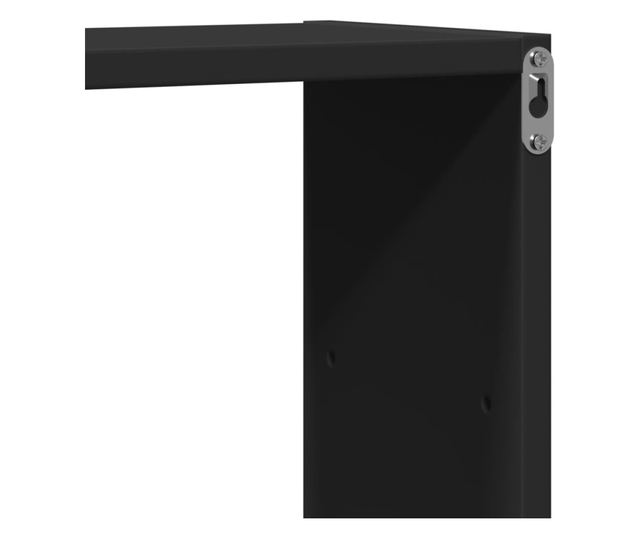 fekete szerelt fa fali polc 96 x 18 x 60 cm