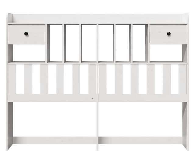 fehér tömör fenyőfa fejtámla tárolóval 160 cm