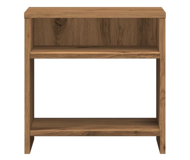 kézműves tölgy színű szerelt fa éjjeliszekrény 40 x 30 x 40 cm