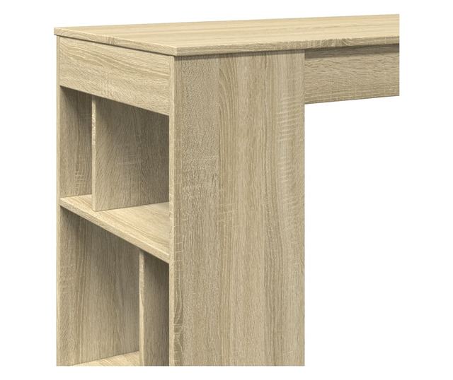 sonoma tölgy szerelt fa bárasztal tárolókkal 102x50x103,5 cm