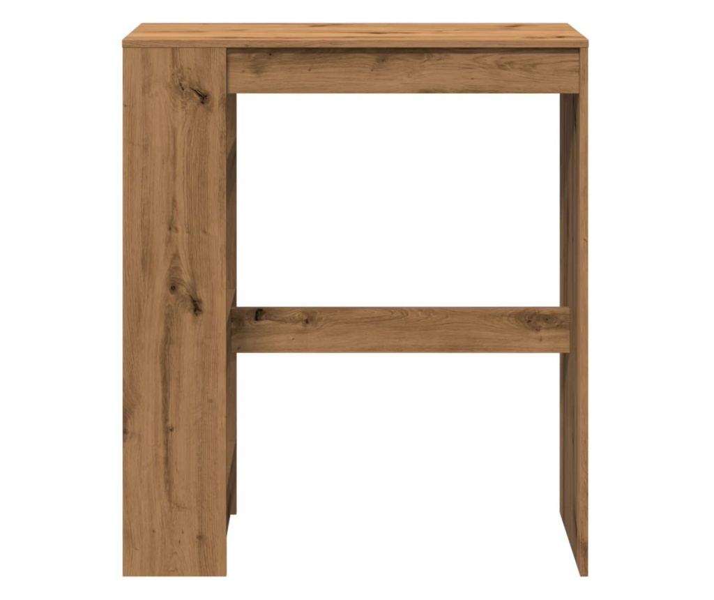 kézműves tölgy szerelt fa bárasztal tárolókkal 90x40x103,5 cm - 4