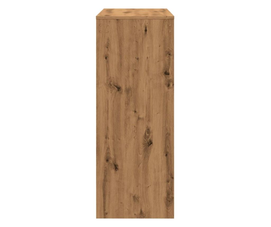 kézműves tölgy szerelt fa bárasztal tárolókkal 90x40x103,5 cm - 5