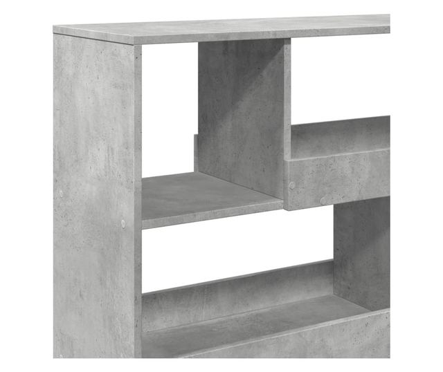 betonszürke térelválasztó könyvszekrény 100 x 33 x 94,5 cm