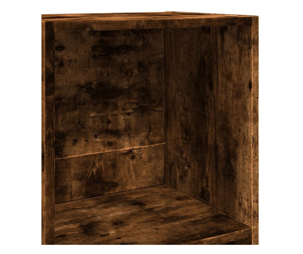 füstös tölgy színű szerelt fa könyvszekrény 40 x 30 x 114 cm - 7