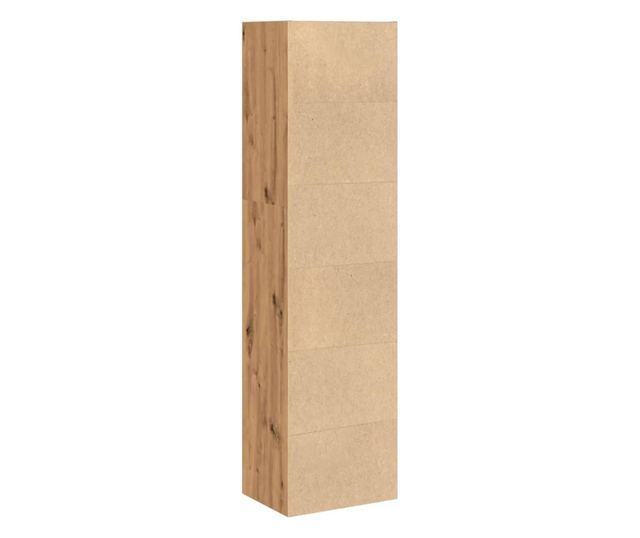 kézműves tölgy színű szerelt fa könyvespolc 40 x 30 x 152 cm