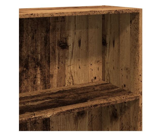 antik fa színű szerelt fa könyvespolc 60 x 30 x 152 cm