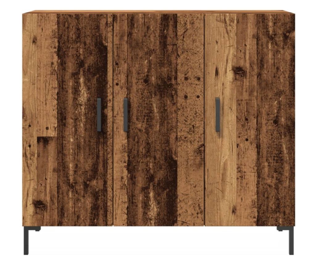 antik fa színű szerelt fa tálalószekrény 90 x 34 x 80 cm - 4