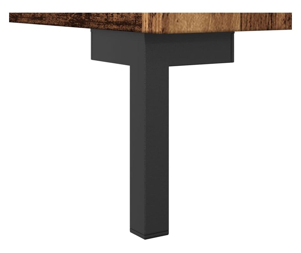 antik fa színű szerelt fa tálalószekrény 90 x 34 x 80 cm - 9