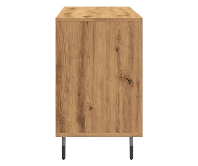 kézműves tölgy színű szerelt fa tálalószekrény 100 x 36 x 60 cm