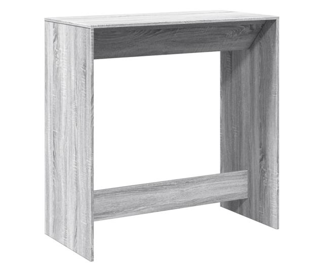 szürke sonoma színű szerelt fa bárasztal 102 x 50 x 103,5 cm